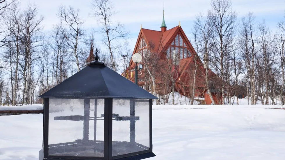 Området vid Kiruna kyrka försvinner i och med gruvans expansion.   