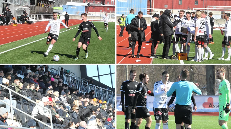Premiärdrama. Motala AIF:s andra år i norrettan startade spännande, först i slutminuterna avgjordes matchen mot Sollentuna inför 470 personer på Idrottsparken. På bilderna ses Valon Silka i spel, Alexandar Mutic i diskussion med domaren efter en hörna, och Martin Axén och Pierre Walfridsson i coachtagen under ett skadeuppehåll.