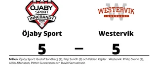 Oavgjort för Westervik borta mot Öjaby Sport