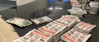 Stor vattenläcka på UNT:s redaktion – fick bygga vallar av tidningar