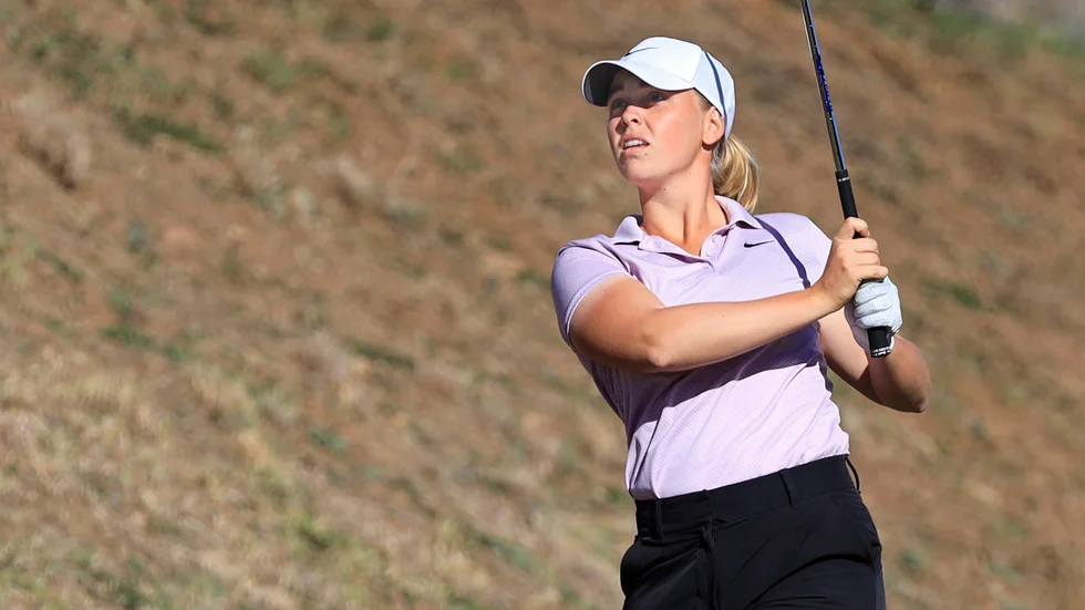 Maja Stark radade upp birdies efter en trög start och slutade delad tvåa i säsongsstarten i Florida. Arkivbild.