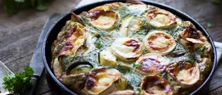 Frittata med lammkorv och getost
