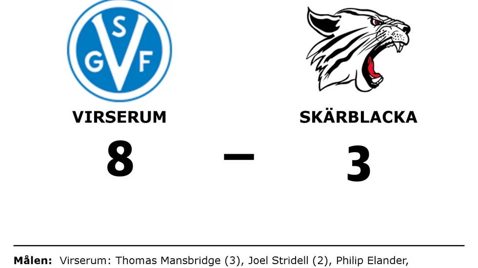 Virserums SGF vann mot Skärblacka IF