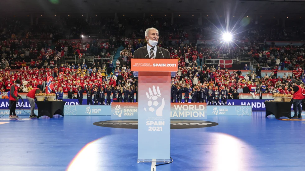 Internationella handbollsförbundets ordförande Hassan Moustafa. Arkivbild.
