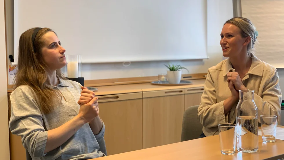 Ebba Andersson och Magdalena Pajala genomförde en inspirerande intervju tillsammans hos Sparbanken Nord under fredagseftermiddagen.