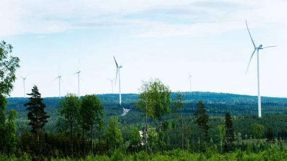 Vindkraftpark i Jädraås, Gästrikland.