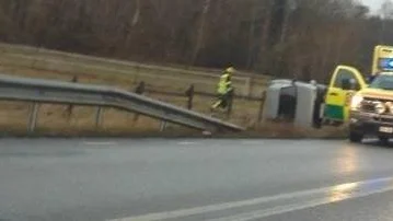 En singelolycka inträffade på väg 255 vid Krusenberg.