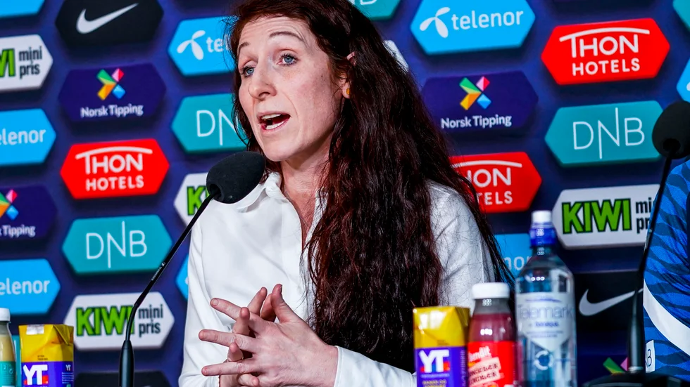 Norges fotbollsförbunds ordförande, Lise Klaveness.