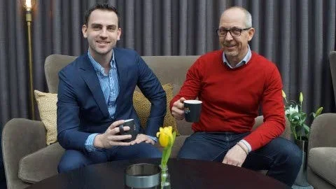 Topp. Tre av Sveriges hetaste teknikföretag kommer från Arctic Business Incubator. "Det känns fantastiskt", säger Bengt Jonsson, vd Emaintenance365, här med Christian Olsson, vd Sustainalube.
