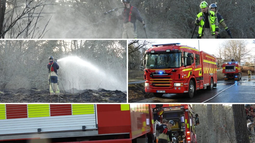 Skogsbrand i Vrinnevi på fredagseftermiddagen.