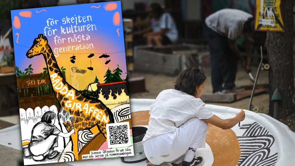 Skapande, skate och alternativ kultur – Giraffen har sedan 90-talet varit en mötesplats för hela norra Sveriges skateboardåkare. Nu kan allt detta försvinna. Alexandra Aveling har illustrerat. 