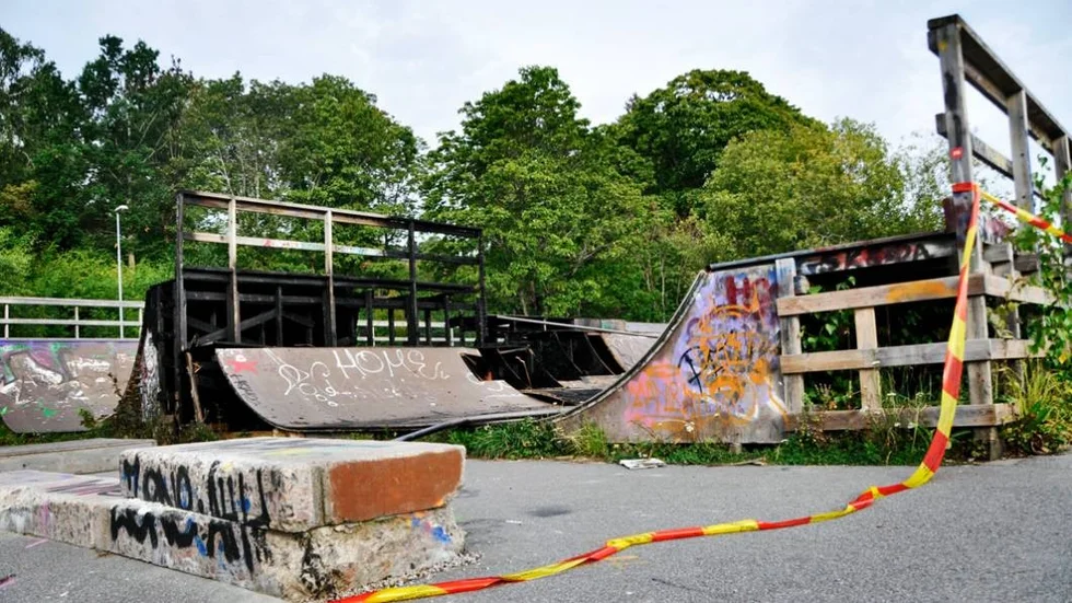 Skaterampen vid Kap brann natten mot fredag 18 augusti.