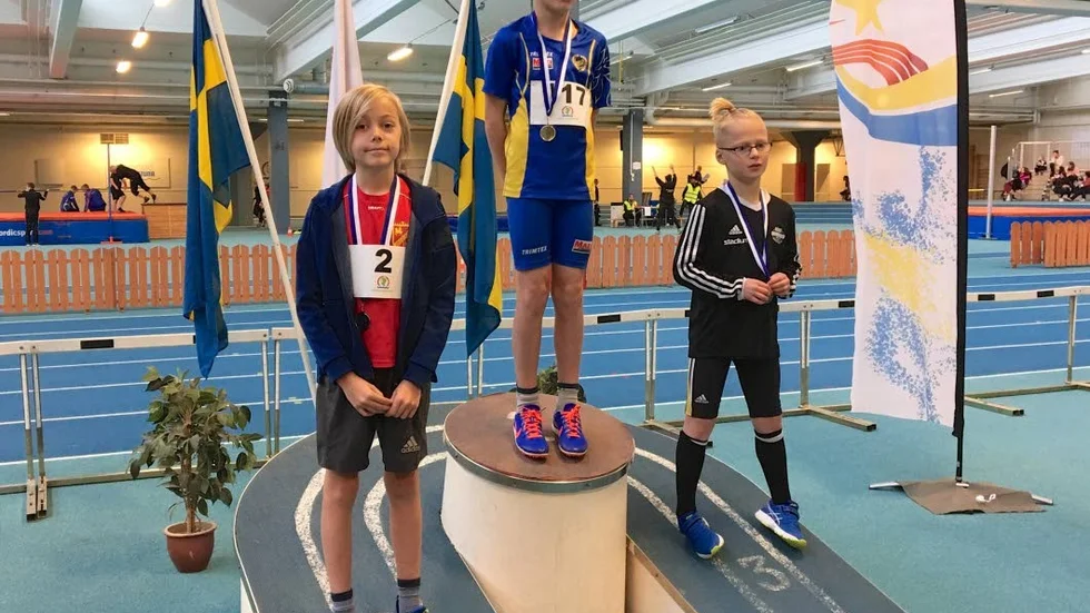 Prestation. Bålsta IK fixade hela 29 medlajer i Eskilstuna. En av dem var Carl Ridderstråles silver i längdhopp.