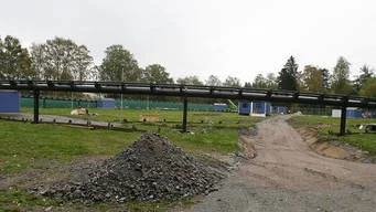 En testbana för framtida spårtrafik finns vid Dag Hammarskjölds väg.