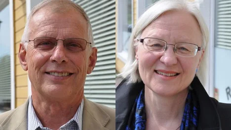 Torsten Carlsson och Tuija Hilding-Rydevik ingår i Kärnavfallsrådet som höll möte på måndagen.