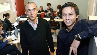 Mustafa Abdo och Kim Bao är nöjda med samarbetet på Rosendalsskolan.