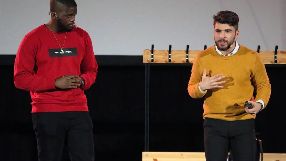 Rogerio Silva, till vänster, och Shanga Aziz grundade Locker room talk som ett UF-företag 2016.