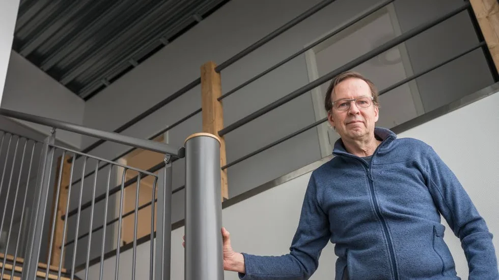 Ulf Karlsson, Gefa System AB, trivs i de nya lokalerna.
