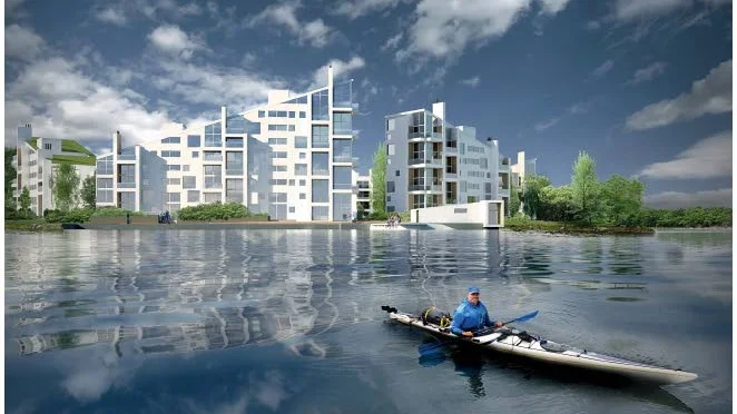Hotas. Det stora byggprojektet på Malmudden med totalt 205 lägenheter har hamnat i farozonen.