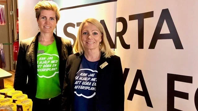 Camilla Sehlin och Monica Wikström-Johansson på NyföretagarCentrum Nord.