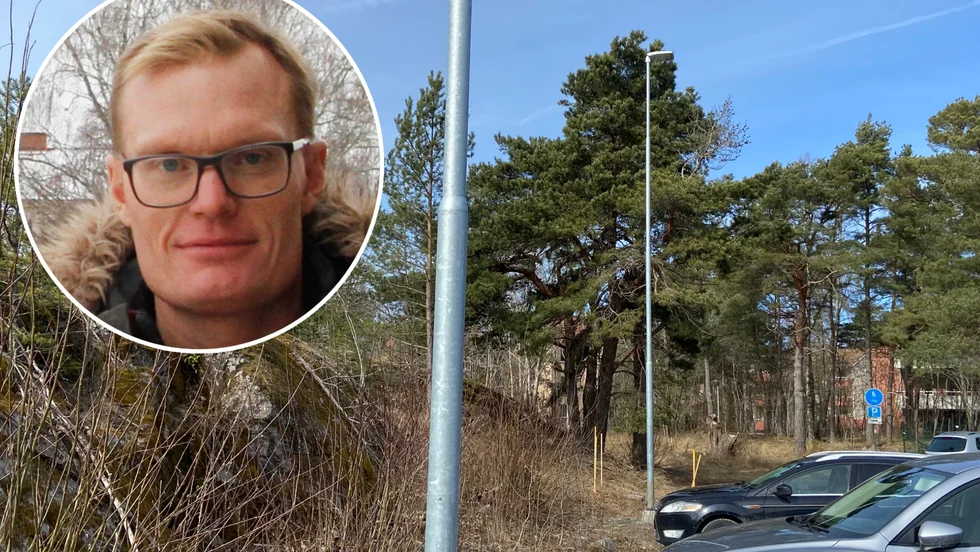 Krister Pihl hoppas att två ljuskällor rejält ska reducera nedskräpningen och den otrygghet som upplevs på grusparkeringen på Bivägen.