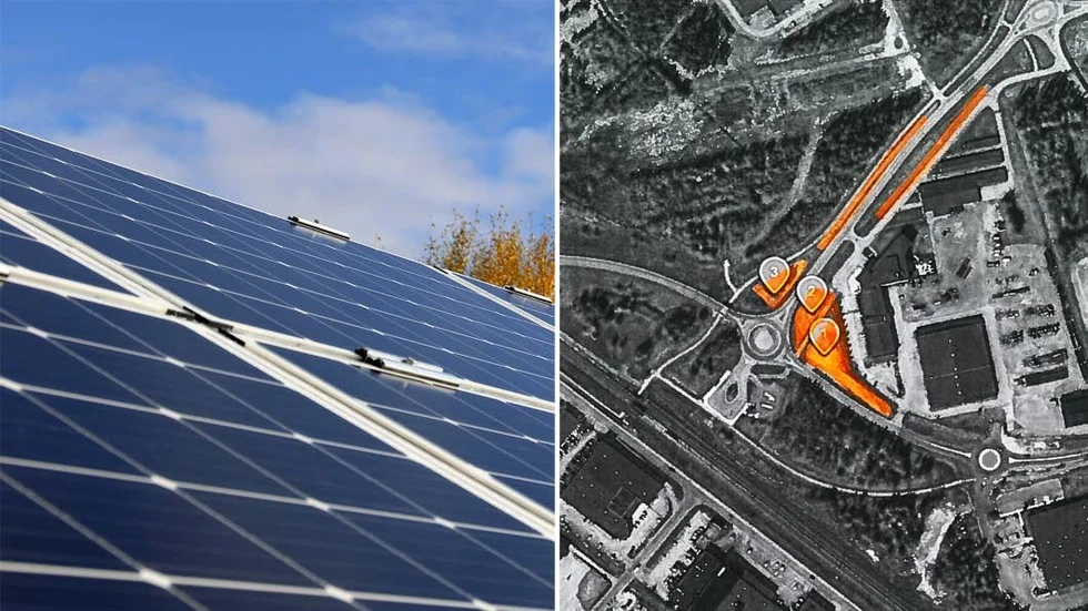Tre olika områden i närheten av Luleå energis huvudkontor är aktuella när minisolkraftparken ska anläggas.