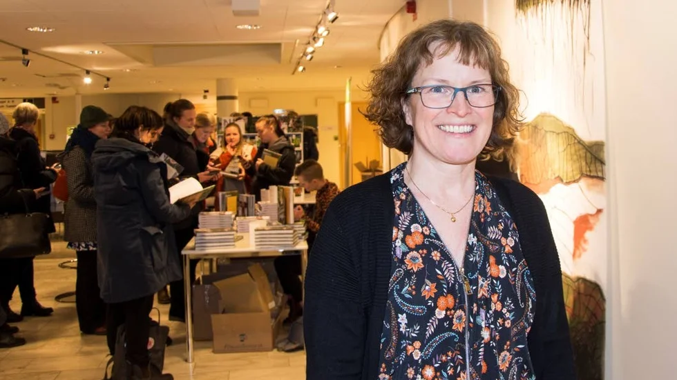 Spännande och inspirerande. Karin Edfast hade kommit för att lyssna och få goda råd av Sara Bäckmo.