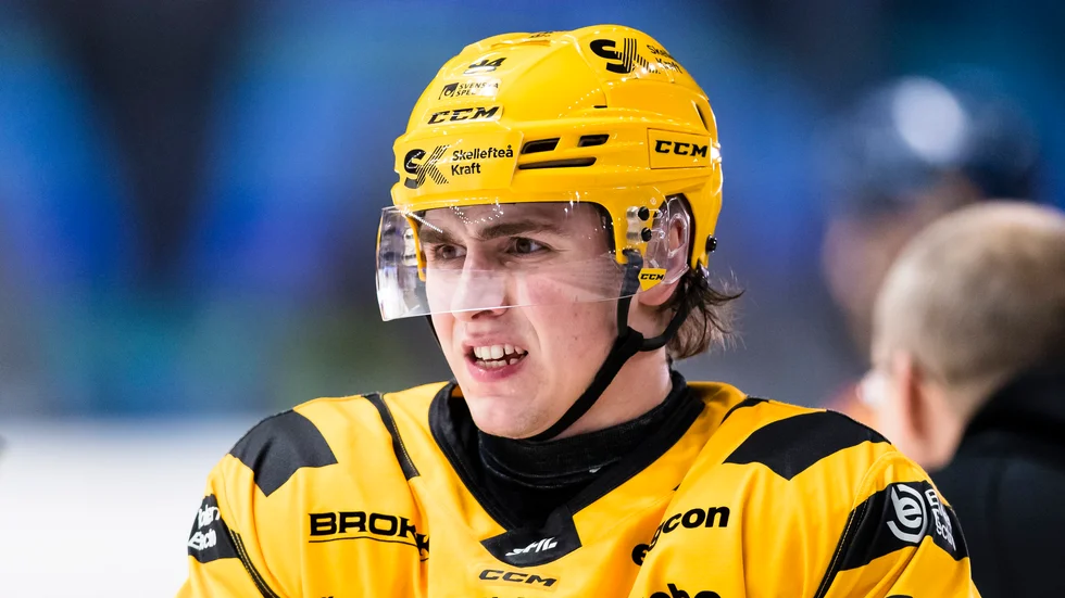 Linus Karlsson var en av isens främsta när Skellefteå AIK vann mot Djurgården efter förlängning.