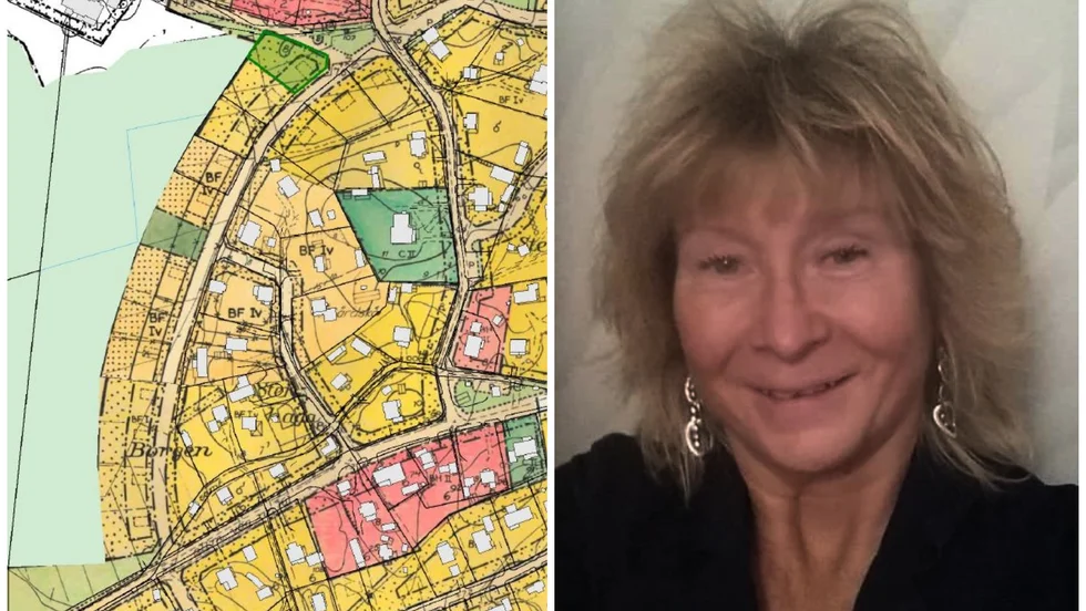 Här är detaljplanen över Gårdskärs nya bostadsområde. "Jag hoppas att Gästrike vatten gör klart jobbet nästa år, för det är nu brådskande för kommunen. Annars står vi bara och väntar på dem, säger Maj-Britt Lundberg, mark- och exploateringsingenjör i Älvkarleby kommun.