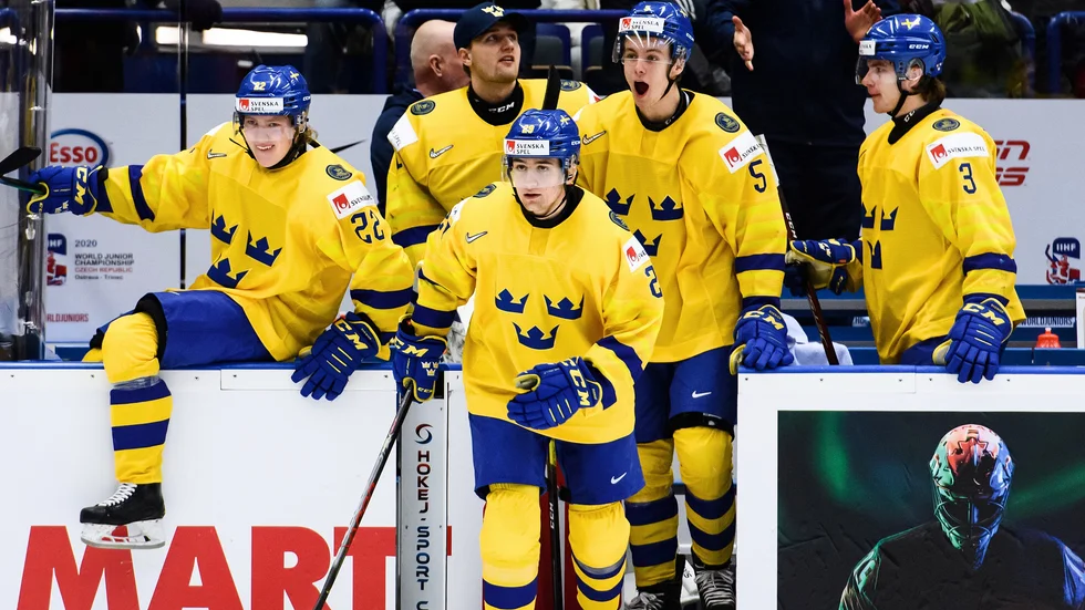 Juniorkronorna krossade Österrike i natt. Arkivbild.