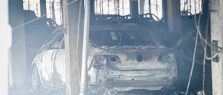 Brandfara med garage som förrådsplatser