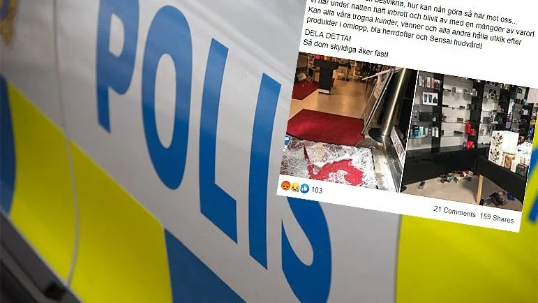 


Butiken länsades på produkter.



