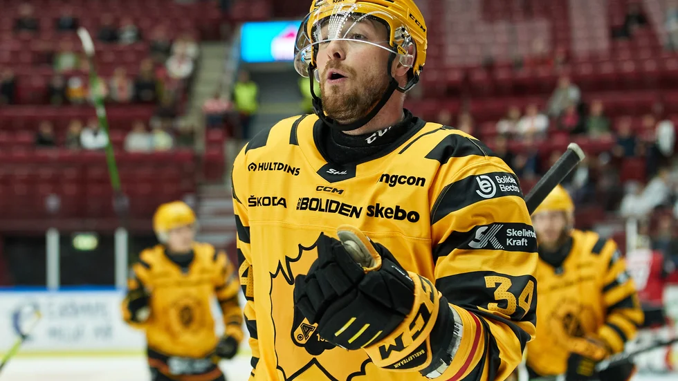 Tom Kühnhackl är en av tre SHL-spelare i Tysklands OS-lag. Arkivbild.