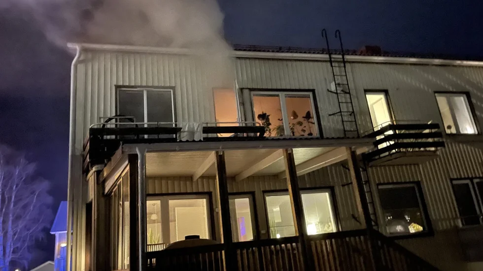Branden begränsades till sovrummet.