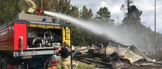 Larm om brand i villa