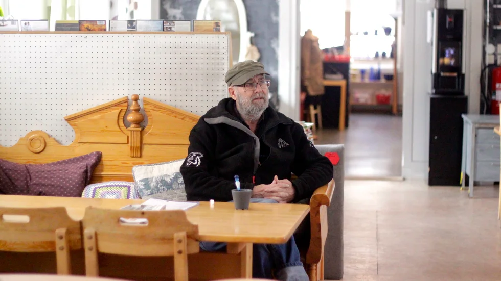 Kurt Bergström brukar komma till galejan för att träffa folk och dricka kaffe.