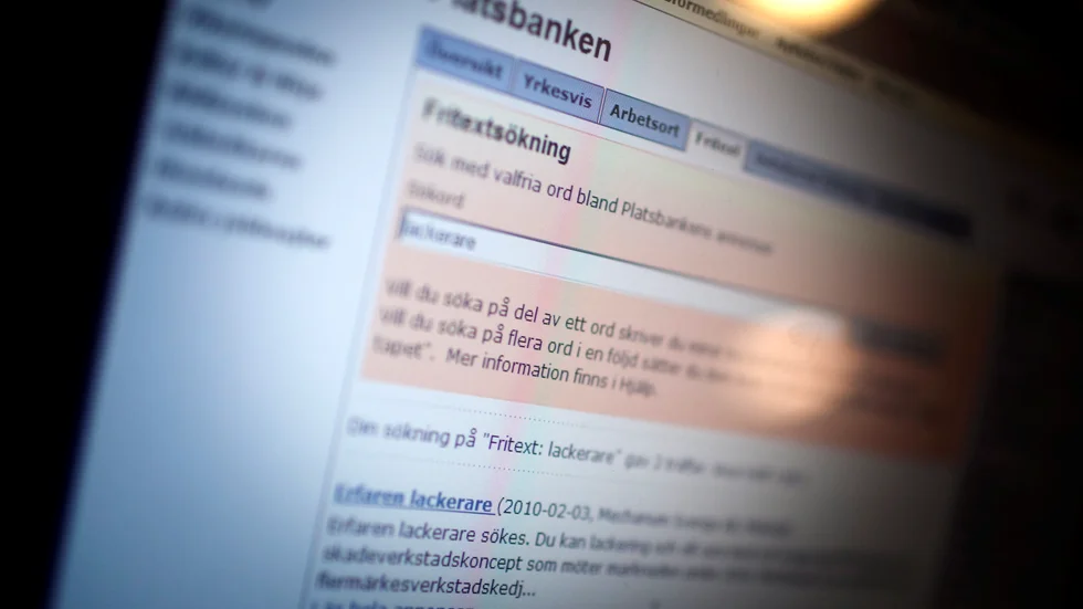 På arbetsförmedlingen. Foto: Simon Paulin / SvD / TT.