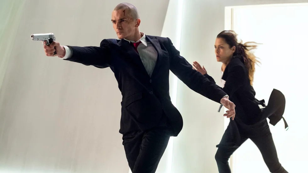I huvudrollerna. Rupert Friend och Hannah Ware i agentfilmen "HItman: Agent 47". Foto: Reiner Bajo Foto: Reiner Bajo.