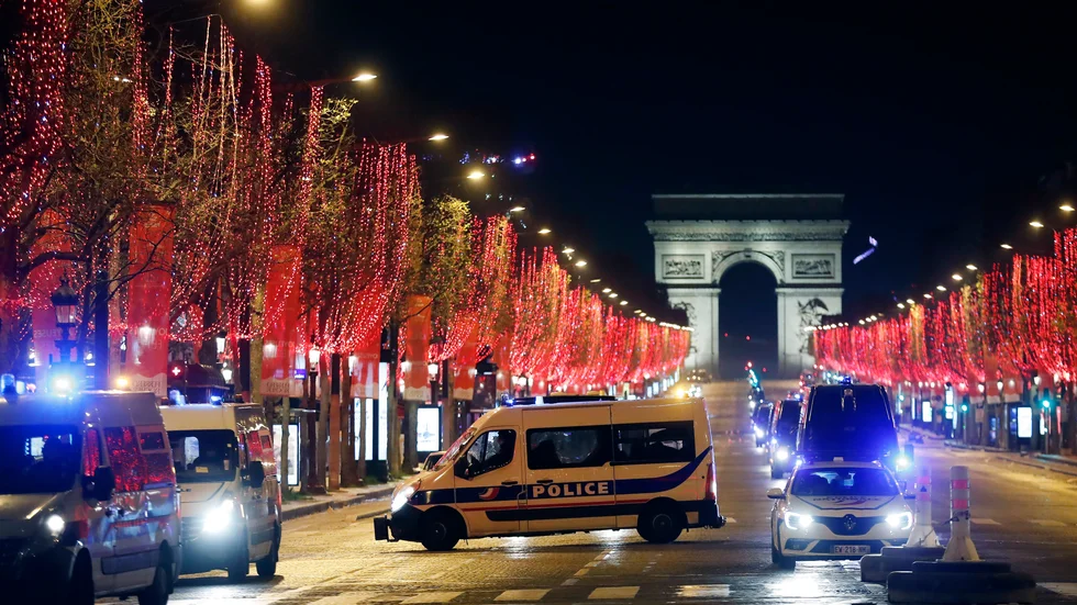 Paradgatan Champs-Elysées nyåret 2020. Arkivbild.
