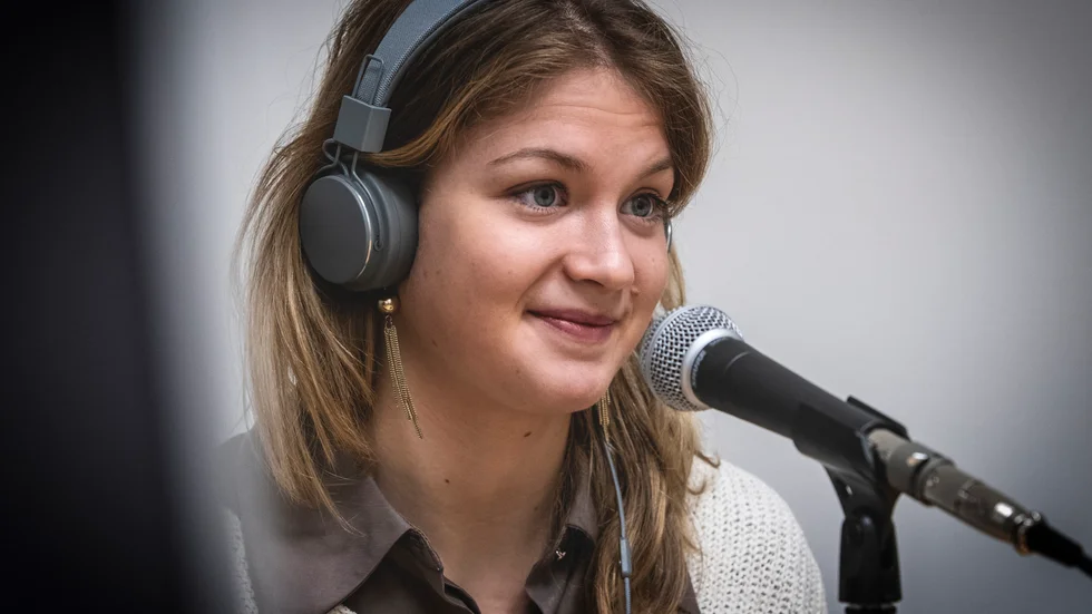 Arkivbild på Jessica Adolfsson från när hon gästade Correns podcast "På andra sidan ån" under förra säsongen.