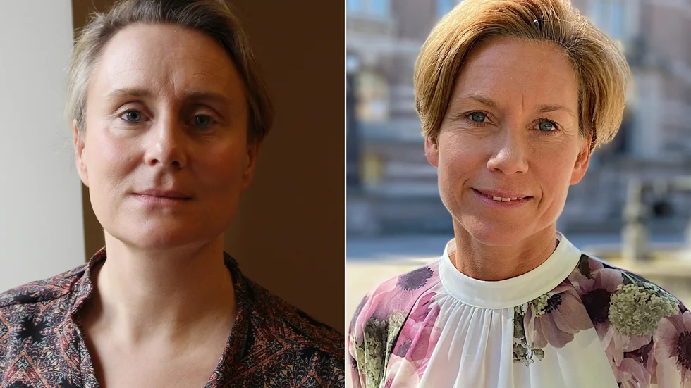 Utbildningsnämndens ordförande Kikki Liljeblad (S) och Sofie Lindén, utbildningsdirektör nämner båda pandemin som en orsak till att betygen sjunkit bland niorna.. 