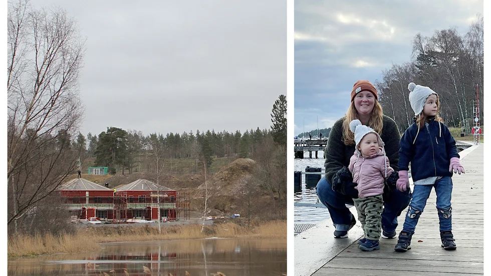 Elin Grahn Wennemark flyttar med sambon Fredrik Dejert (ej med på bild) och döttrarna Molly och Tuva Wennemark Dejert från Stockholm till Mariefreds strand i slutet av året.