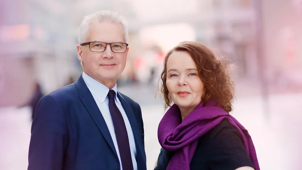 Norrlandsfondens styrelseordförande Gunnar Olofsson och vd Katja Lepola,