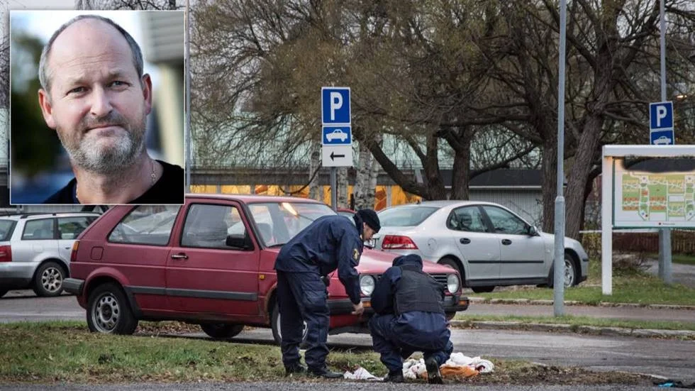 Ett stort område spärrades av på Hertsön, där bland annat en blodig handduk anträffades. Foto: Reino Jilker/Norrbottens Media