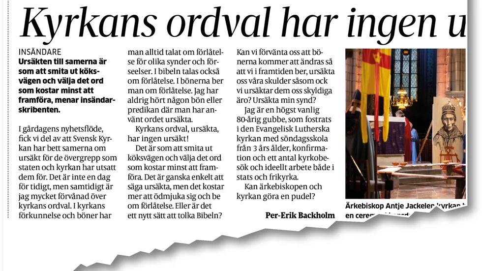Insändaren i UNT i söndags.