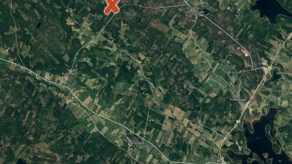 Härifrån har det kommit ett larm om en villabrand, enligt SOS alarm. Karta: Google maps