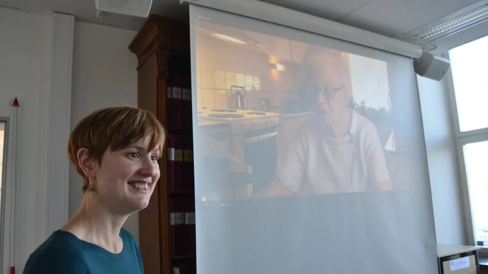 Journalisten Maria Broberg har bland annat intervjuat Greta Granström. Foto: Yvonne Rönngren