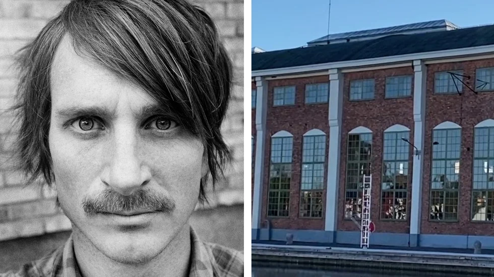 Filmaren och regissören Nils-Petter Löfstedt och hans bror producenten och klipparen Johan Löfstedt, båda från Vadstena, har fått ihop över 400 000 kronor till sin kommande film om industriarbetare på bland annat Gamla Motala Verkstad. Bilden är ett montage. Bilden från Gamla Motala Verkstad är en arkivbild. 