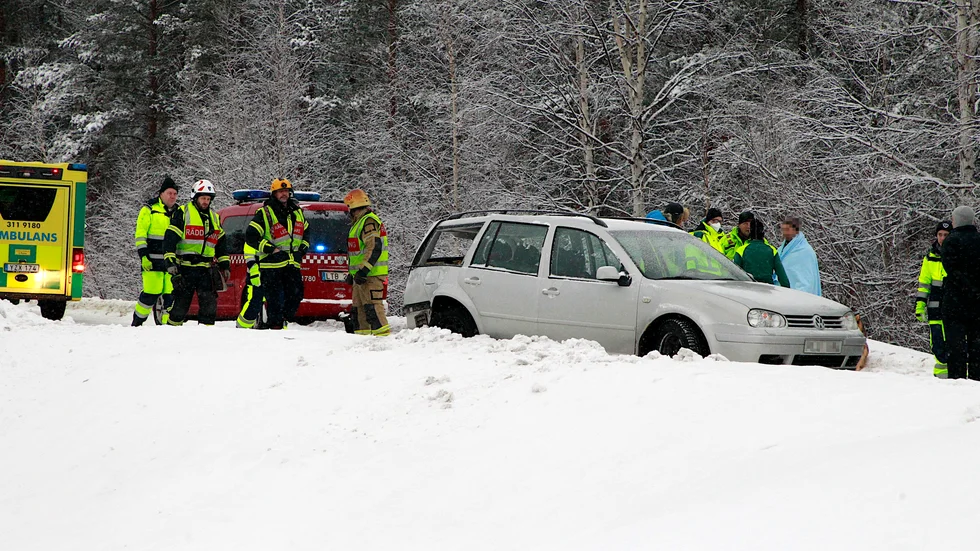 Olycka på väg 94 utanför Vistträsk.