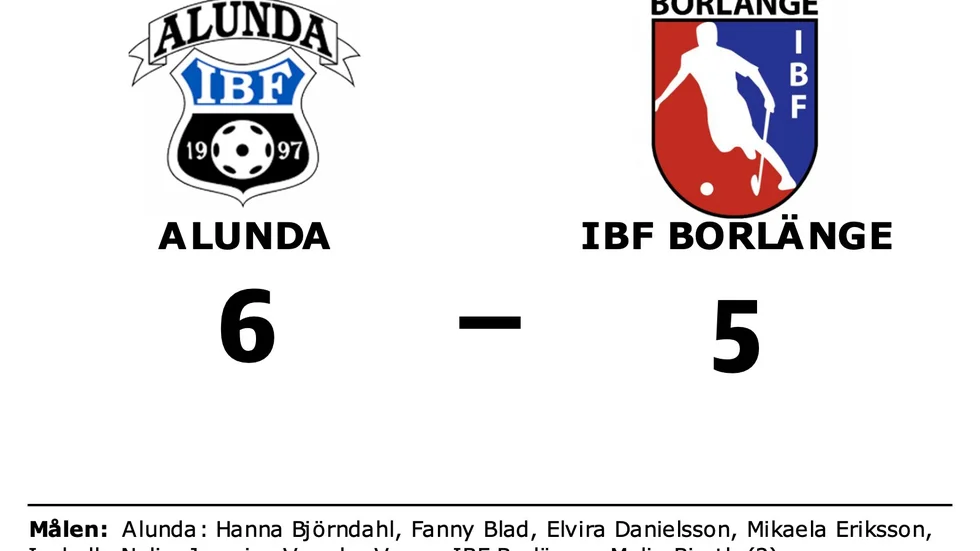 Alunda IBF vann mot IBF Borlänge